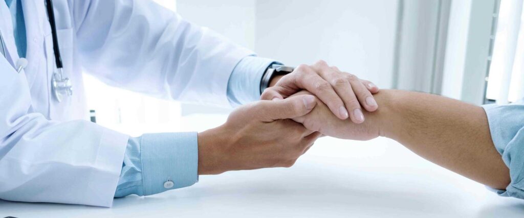 clinic for weight loss doctor and patient